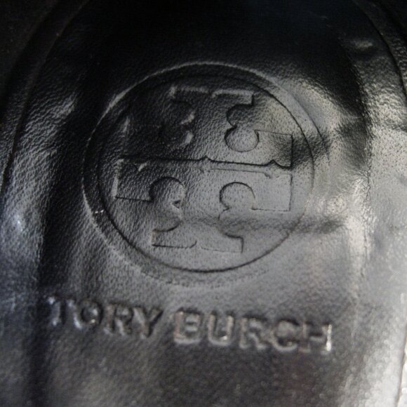 TORY BURCH Sally 2 $250 Peep Toe Wedge Heels 10 - Picture 7 of 9